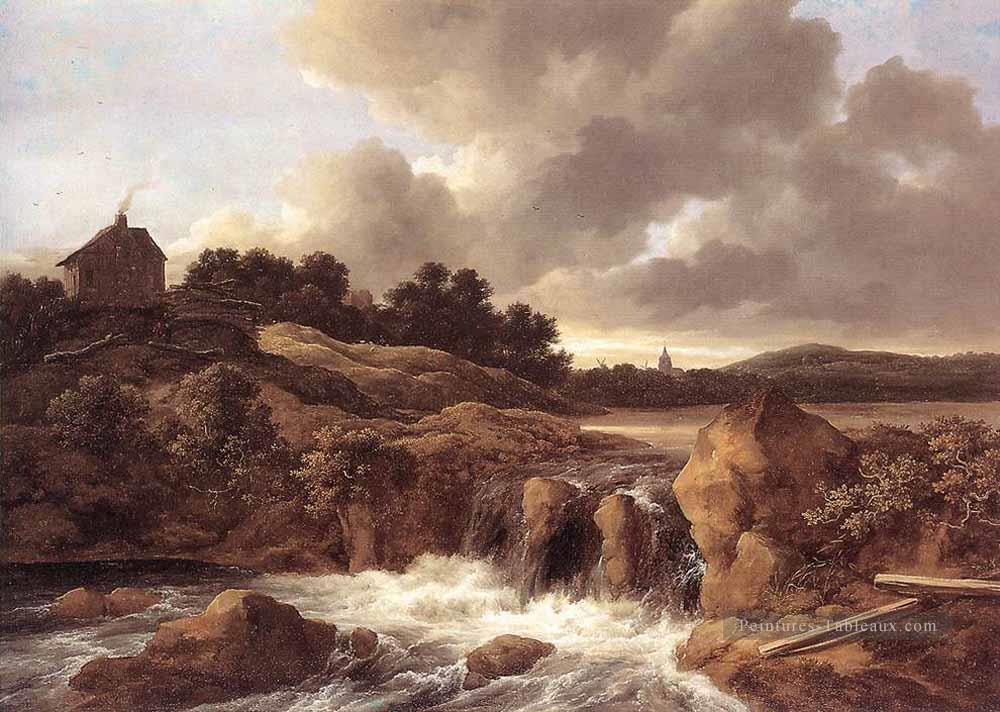 Paysage avec cascade Jacob Isaakszoon van Ruisdael Peintures à l'huile